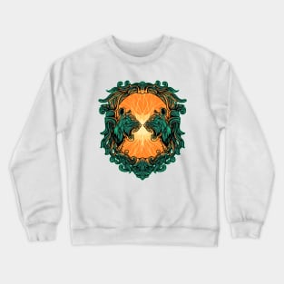 Tiger Battle Illustration Crewneck Sweatshirt